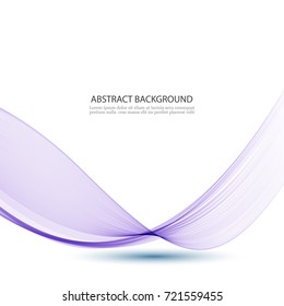 Blue transparent lines in the form of a swirling abstract smoke