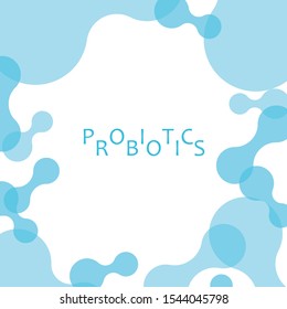Blue transparent probiotics bacteria. concept of healthy nutrition ingredient for therapeutic purposes in white background.