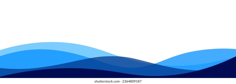 blue transparent wave frame blank banner design