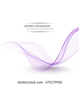 Blue transparent wave of smoke.Abstract wave background.