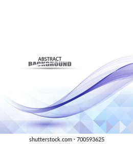 Blue transparent wave of smoke.Abstract smooth waves