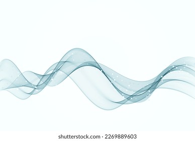 Elemento ondulado azul transparente,fondo de onda abstracto.