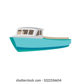 blue transport boat speed