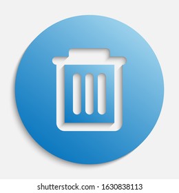 BLUE TRASH PLACE BUTTON SIGN VECTOR 