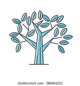 Blue tree icon.