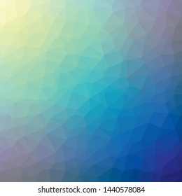 Blue Trendy Background. Abstract Low Poly Style. Crystal Polygon Template. Modern Design for Business, science and Technology. Origami Vector Illustration.