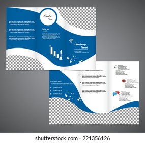 Blue Tri Fold Brochure