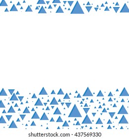 Blue triangle abstract background