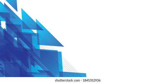 Blue triangle abstract background. geometric illustration with gradient. background texture design for poster, banner, card and template. Vector illustration triangle pattern for presentation design
