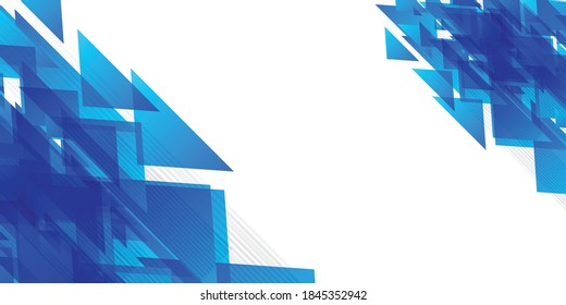 Blue triangle abstract background. geometric illustration with gradient. background texture design for poster, banner, card and template. Vector illustration triangle pattern for presentation design