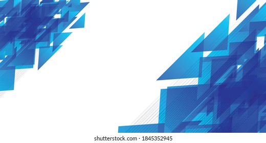 Blue triangle abstract background. geometric illustration with gradient. background texture design for poster, banner, card and template. Vector illustration triangle pattern for presentation design