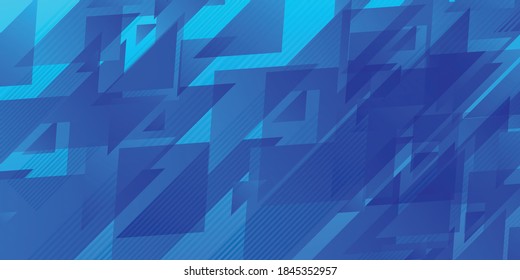 Blue triangle abstract background. geometric illustration with gradient. background texture design for poster, banner, card and template. Vector illustration triangle pattern for presentation design