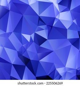 Blue Triangle Abstract Background. Vector Pattern of Geometric Shapes