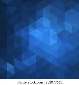 Blue Triangle Abstract Background. Vector Pattern of Geometric Shapes