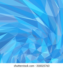 Blue Triangle Abstract Background. Vector Pattern of Geometric Shapes