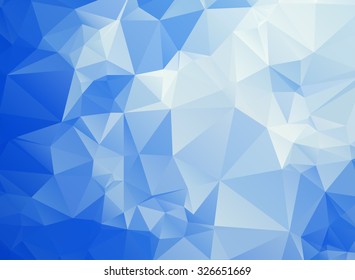 Blue Triangle Abstract Background. Vector Pattern of Geometric Shapes