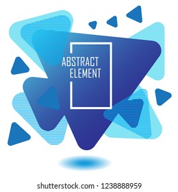 blue triangle abstract element background with modern concept