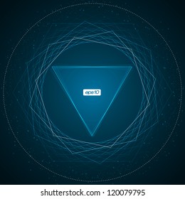 Blue Triangle Abstract Lines Background | EPS10 Vector Design