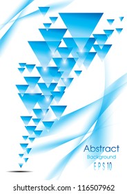 Blue triangle abstract pattern Vector eps10