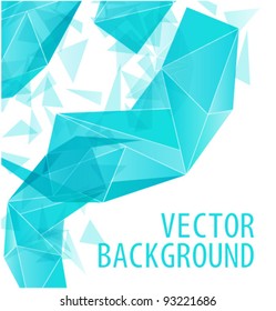 Blue triangle abstract vector background