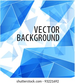 Blue triangle abstract vector background