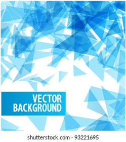 Blue triangle abstract vector background