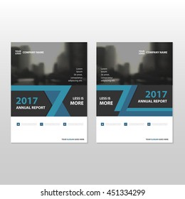 Blue Triangle annual report Leaflet Brochure Flyer template design, book cover layout design, abstract business presentation template, a4 size design vector