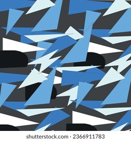 Blue Triangle Army Abstrack Background