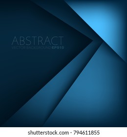 Blue triangle arrow vector background with space for text and background design