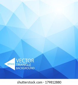 blue triangle background