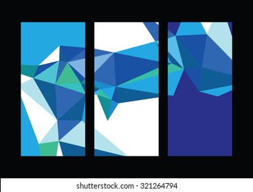 blue triangle background