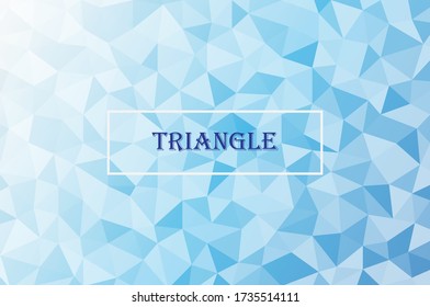 Blue triangle background. Abstract wallpaper. Triangular backdrop. 