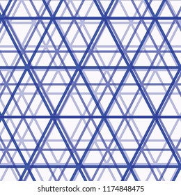 blue triangle background. Triangle pattern