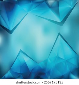 Blue Triangle Background Pattern Vector