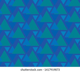 Blue triangle background template design.