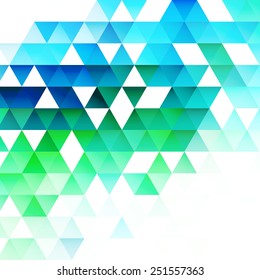 Blue Triangle Background. Vector Illustration