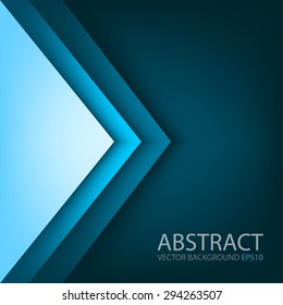 Blue triangle background vector overlap paper layer square box for text and message design