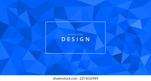 Blue triangle background with a white square