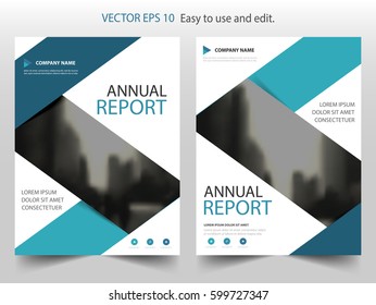 Blue Triangle Brochure annual report Leaflet Flyer template design, book cover layout design, abstract business presentation template, a4 size design