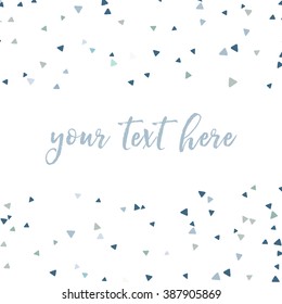 Blue Triangle Confetti Vector 