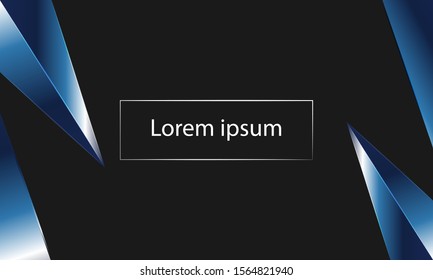 Blue triangle crystal with black background