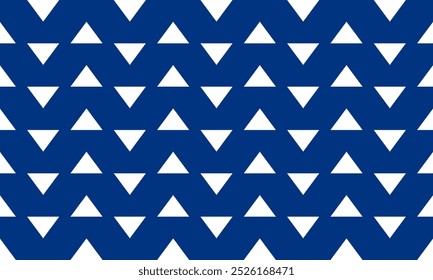 Blue triangle, up and down arrow patter design for fabric print, Patter on white background