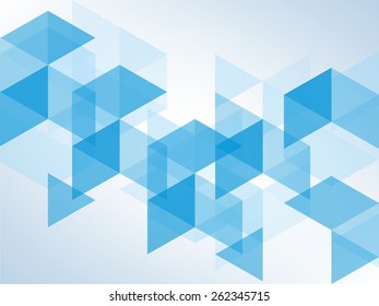blue triangle geometric abstract background with space