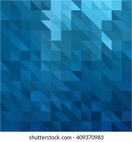 Blue triangle grid abstract background