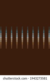 Blue Triangle Halftone Vector Brown Background. Gradient Line Digital Texture. Cool Round Illustration. Purple Element Dynamic Design.