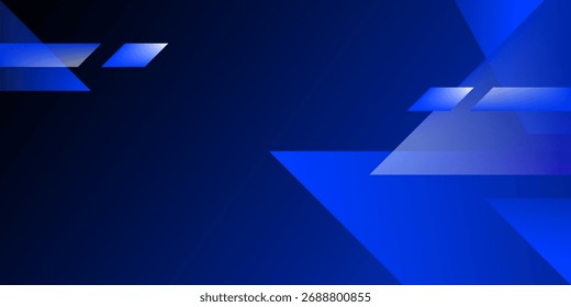 Blue triangle with line speed metallic abstract background with modern concept design. vector illustration