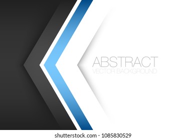 Blue triangle line vector background with black space and white space overlap layer for design