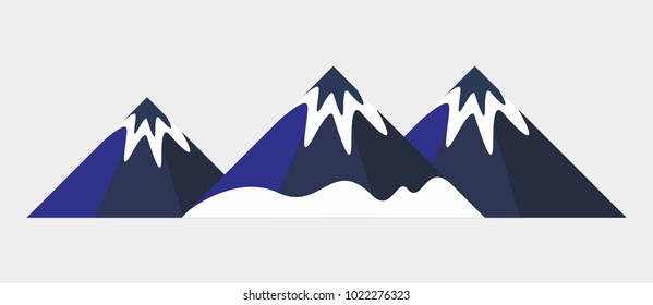 the blue triangle of logo design for mountain
