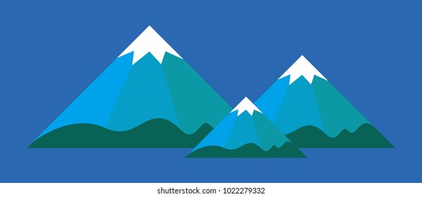 the  blue triangle of logo design for mountain