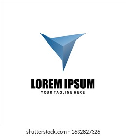 BLUE TRIANGLE LOGO. VECTOR LOGO